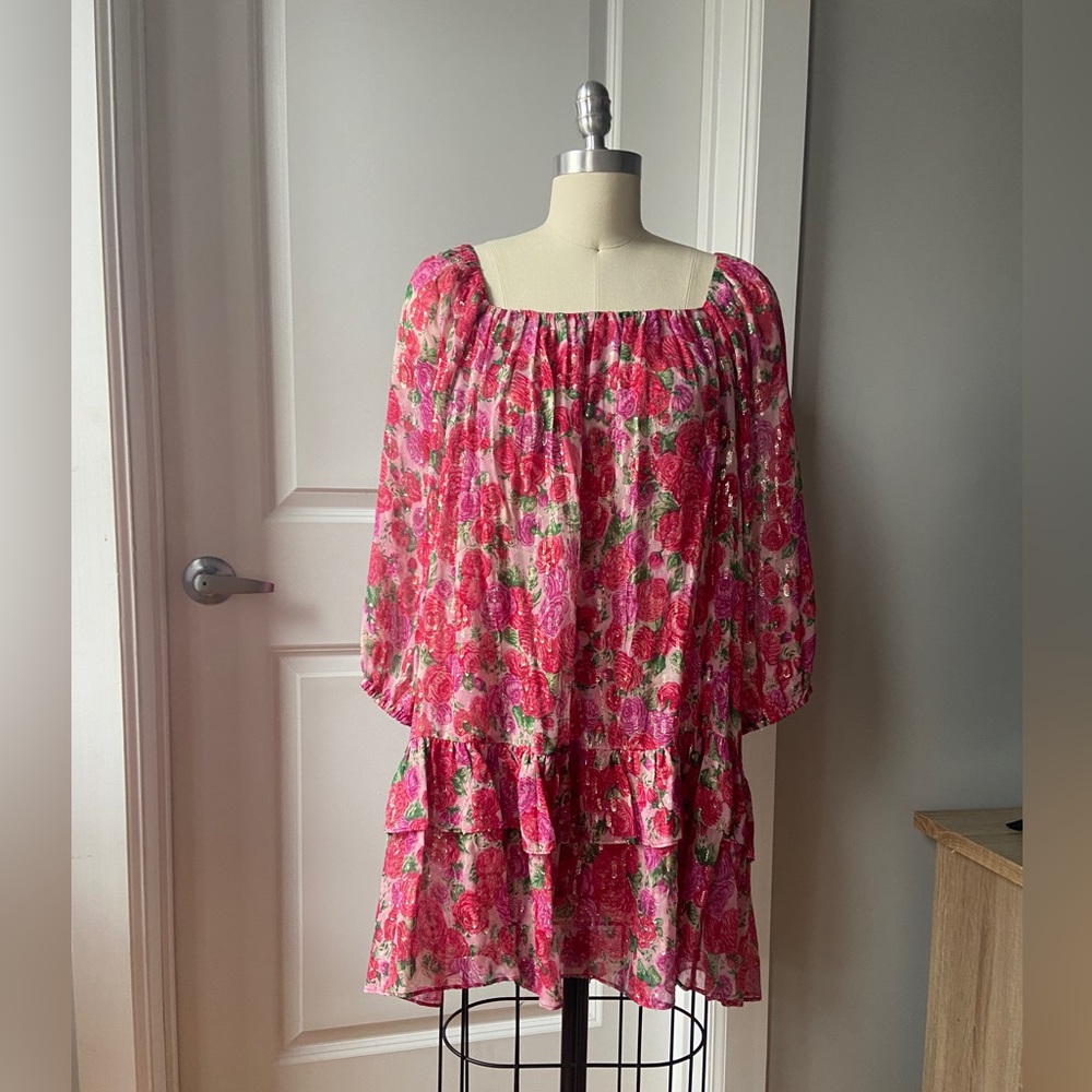 The Kooples cherry blossom pink print dress